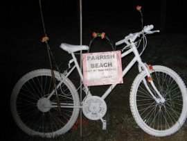 Parrish Beach's ghostbike